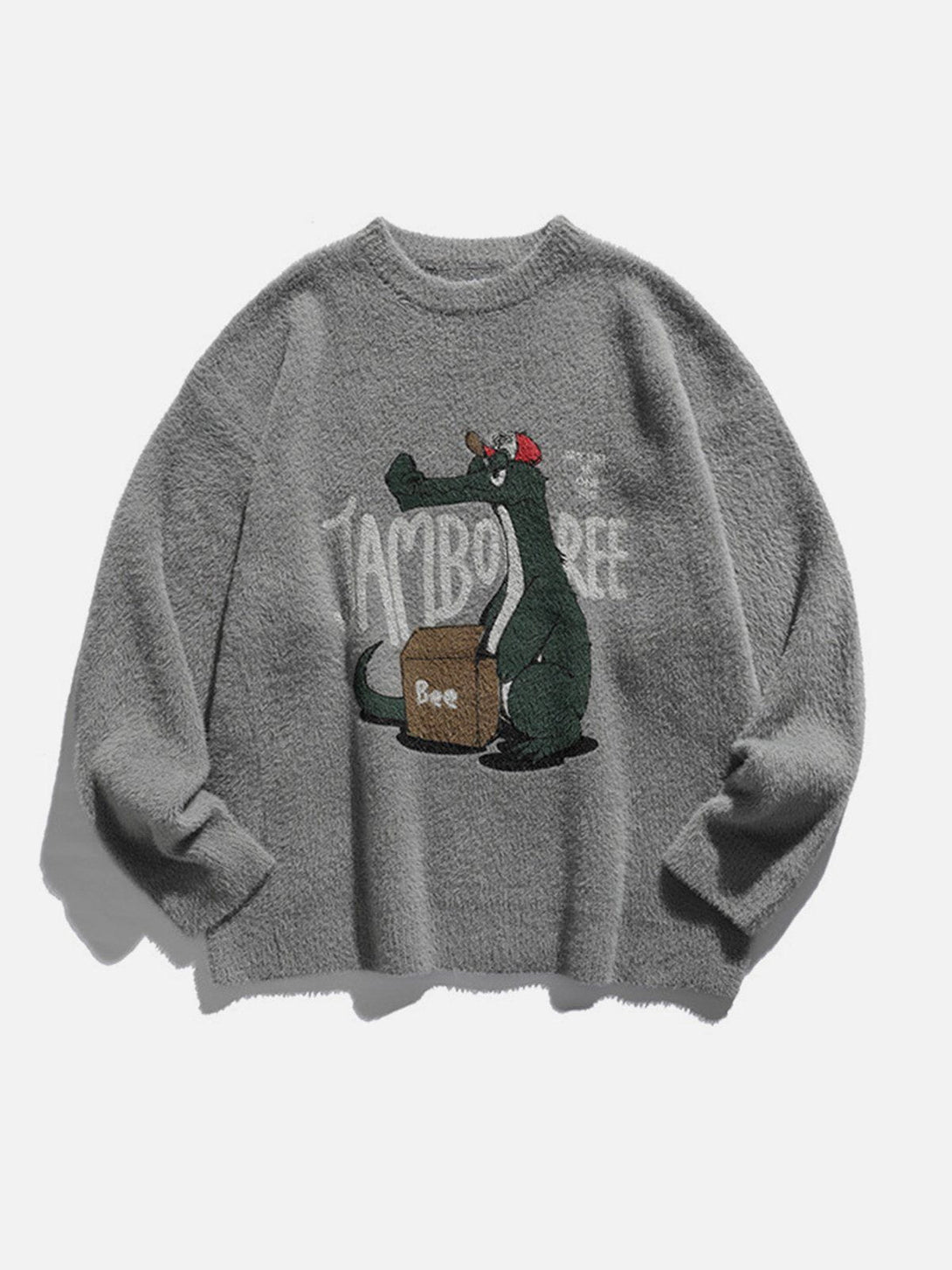 Helmiss - Crocodile Printing Knitting Sweater- Streetwear Fashion - helmiss.com