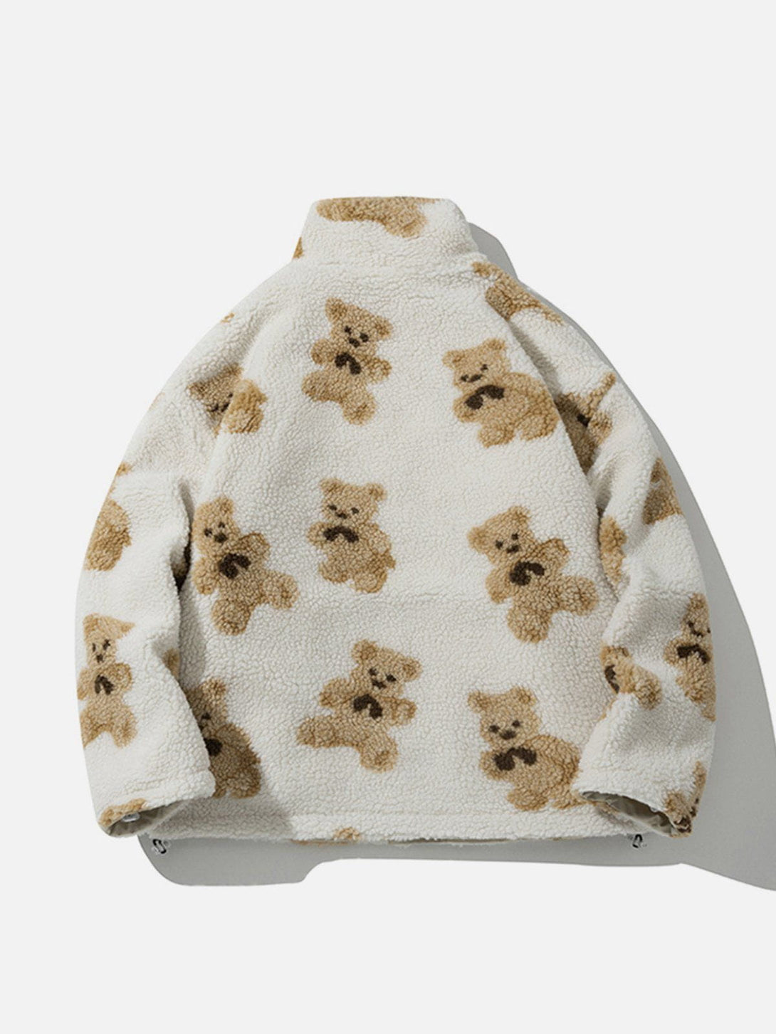 Helmiss - Cute Bear Reversible Sherpa Coat- Streetwear Fashion - helmiss.com