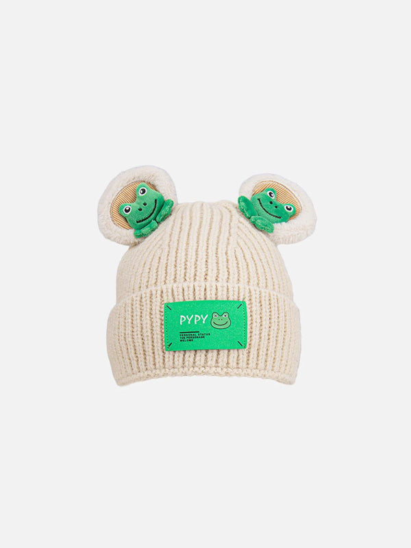 Helmiss - Cute Cartoon 3D Frog Knitting Hat- Streetwear Fashion - helmiss.com