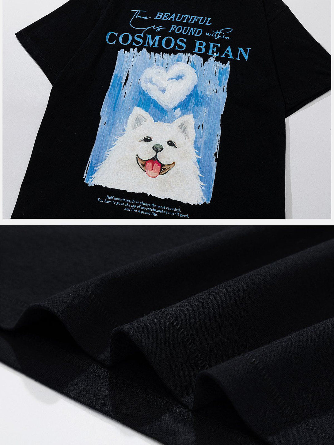 Helmiss - Cute Samoyed Print Tee- Streetwear Fashion - helmiss.com