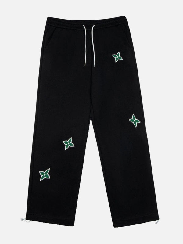 Helmiss - Dart Embroidered Drawstring Pants- Streetwear Fashion - helmiss.com