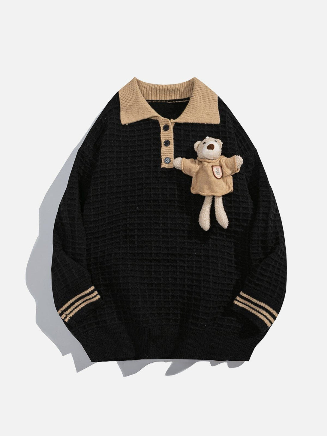 Helmiss - Detachable Cute Bear Sweater- Streetwear Fashion - helmiss.com