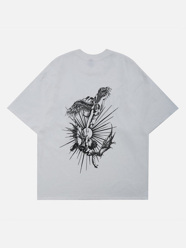 Helmiss - Devil Angel Graphic Tee- Streetwear Fashion - helmiss.com