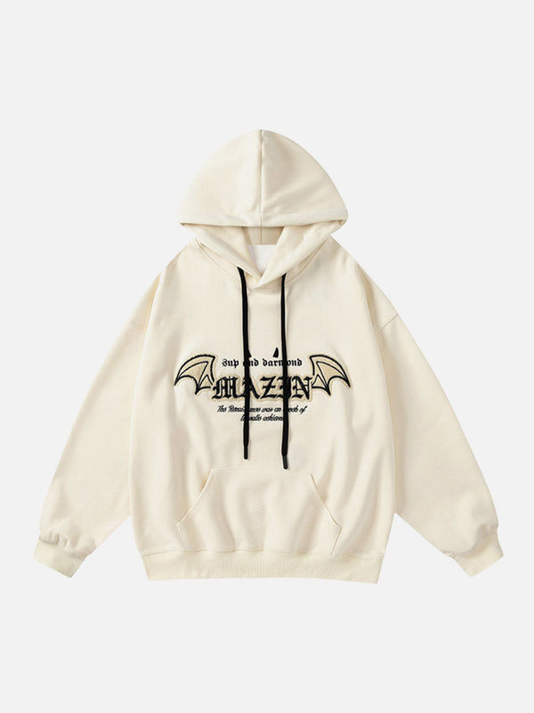 Helmiss - Devil's Wings Embroidery Hoodie- Streetwear Fashion - helmiss.com