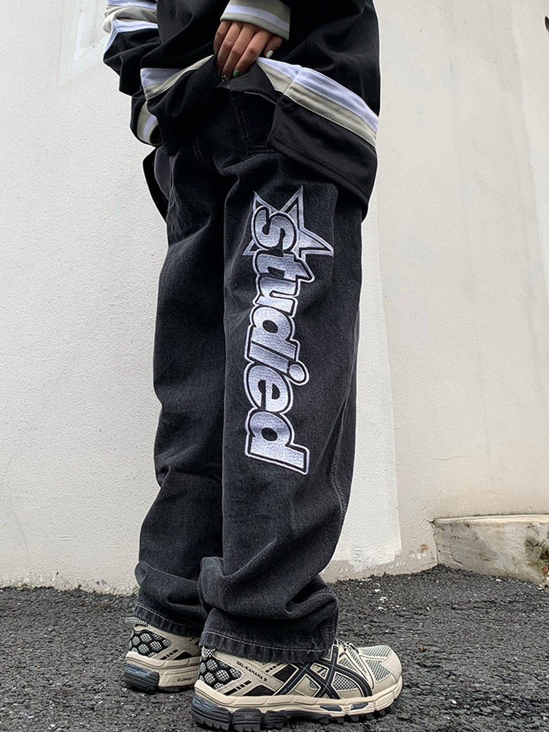 Helmiss - Digital Star Print Jeans- Streetwear Fashion - helmiss.com