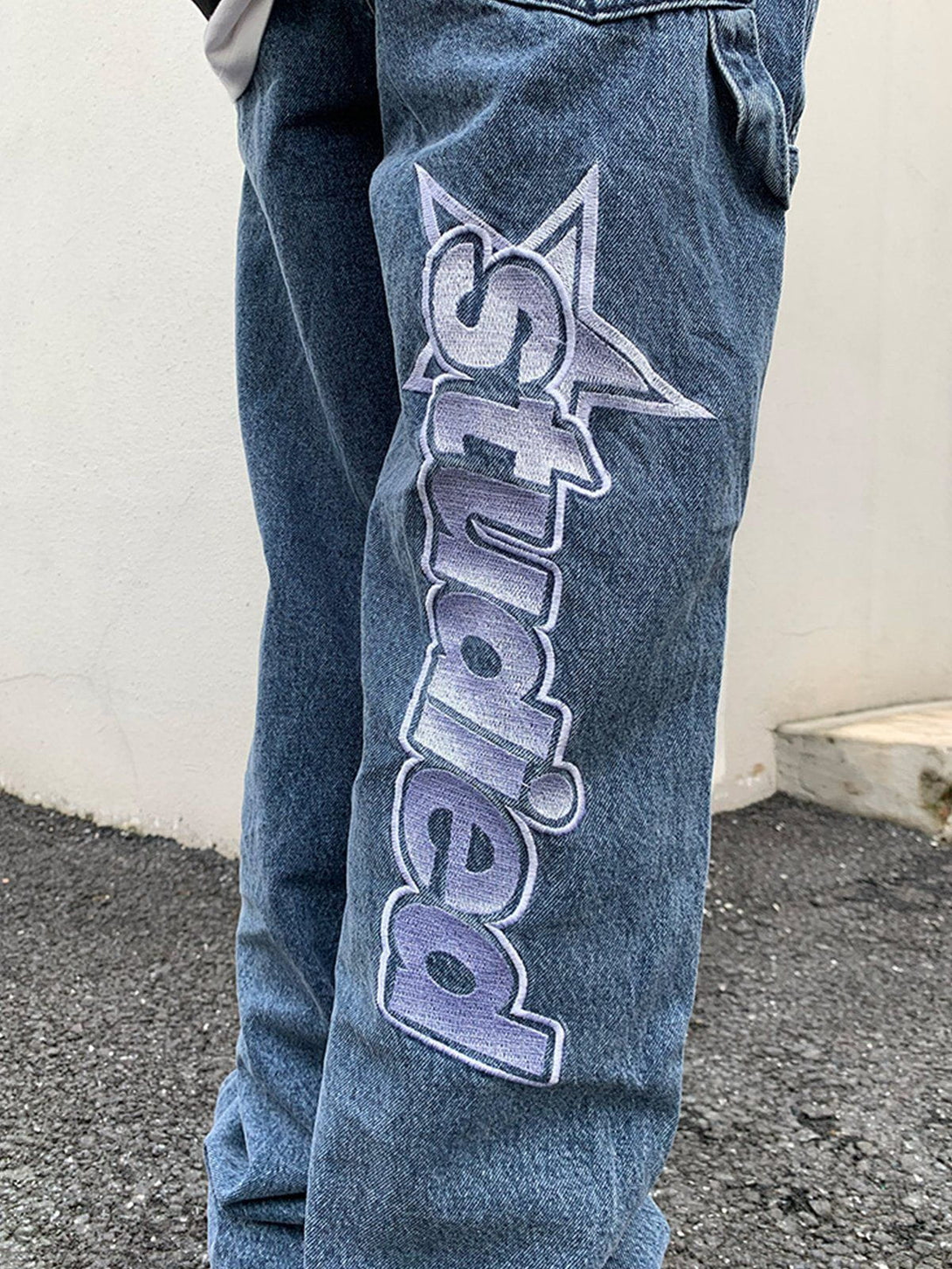 Helmiss - Digital Star Print Jeans- Streetwear Fashion - helmiss.com