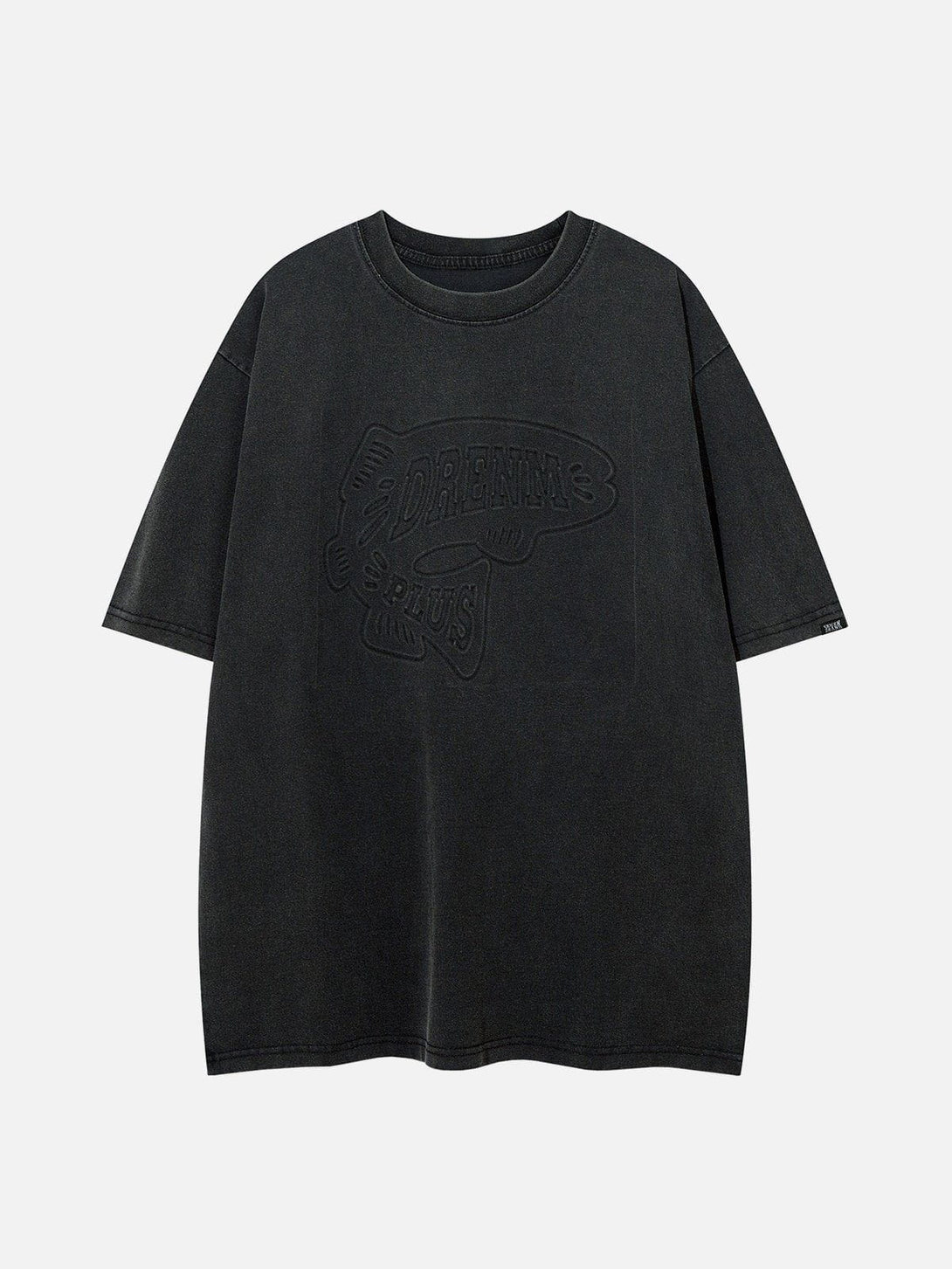 Helmiss - Dimensional Stamped Embossed Washed Tee- Streetwear Fashion - helmiss.com