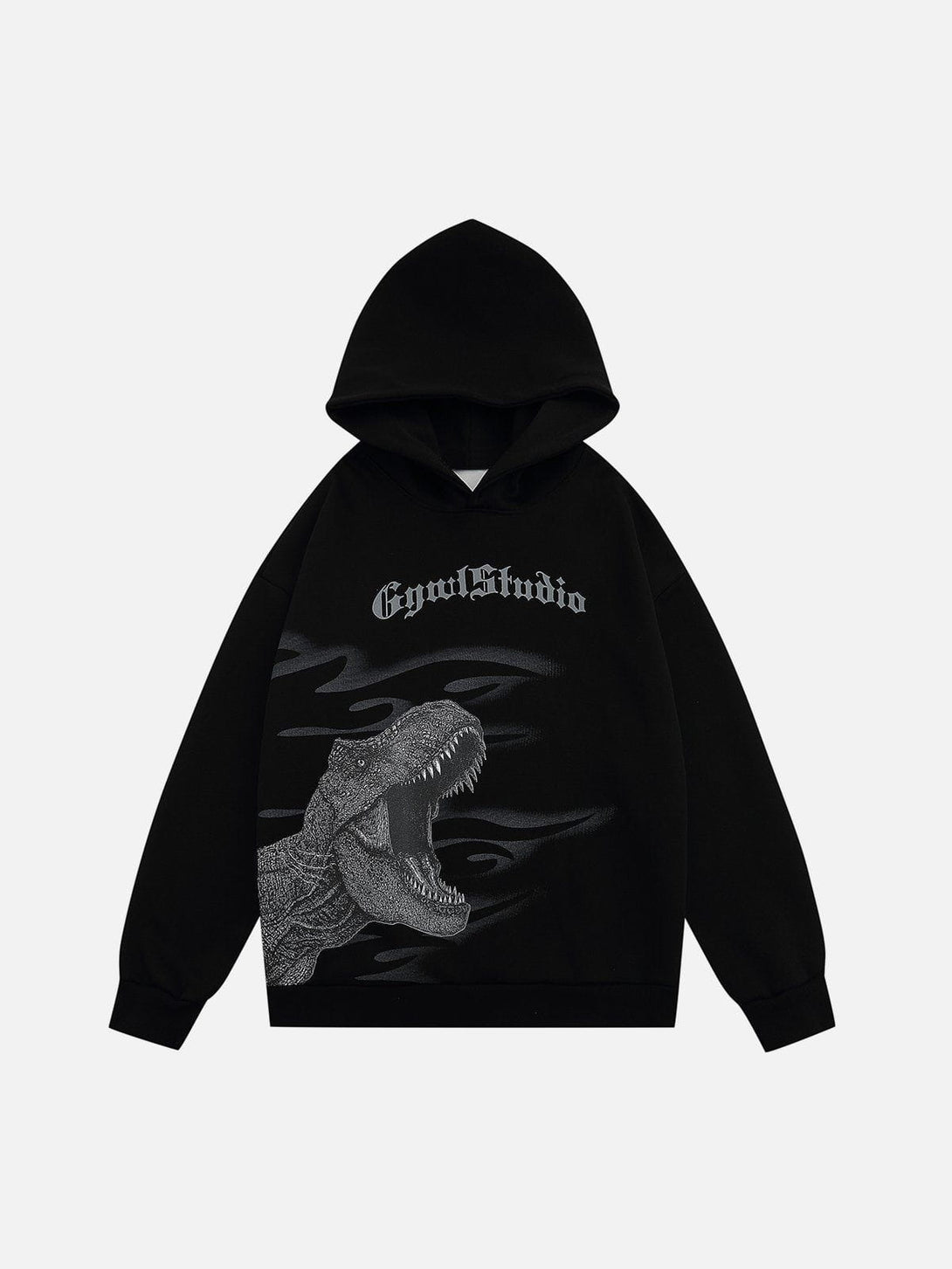 Helmiss - Dinosaur Print Hoodie- Streetwear Fashion - helmiss.com