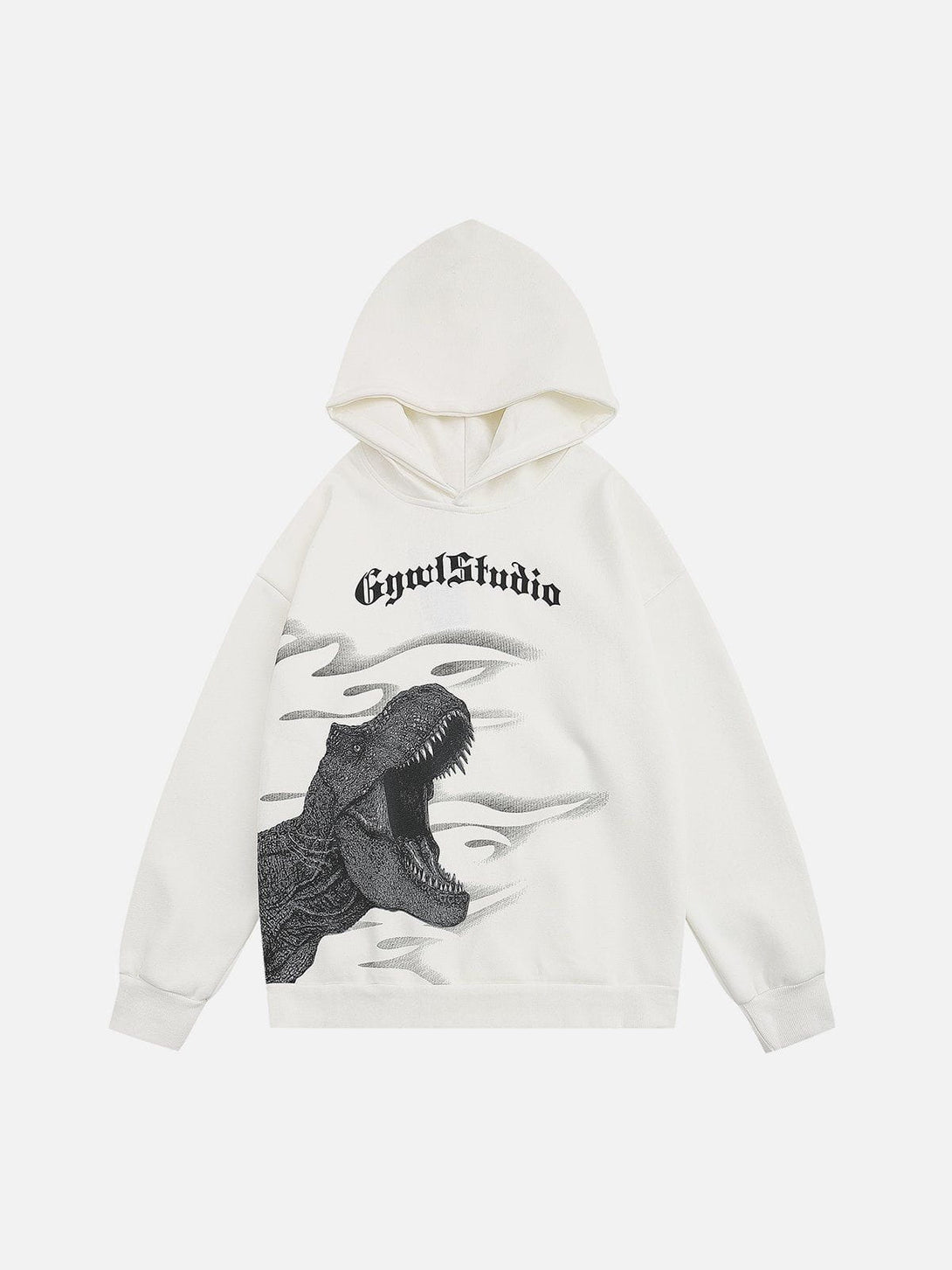 Helmiss - Dinosaur Print Hoodie- Streetwear Fashion - helmiss.com