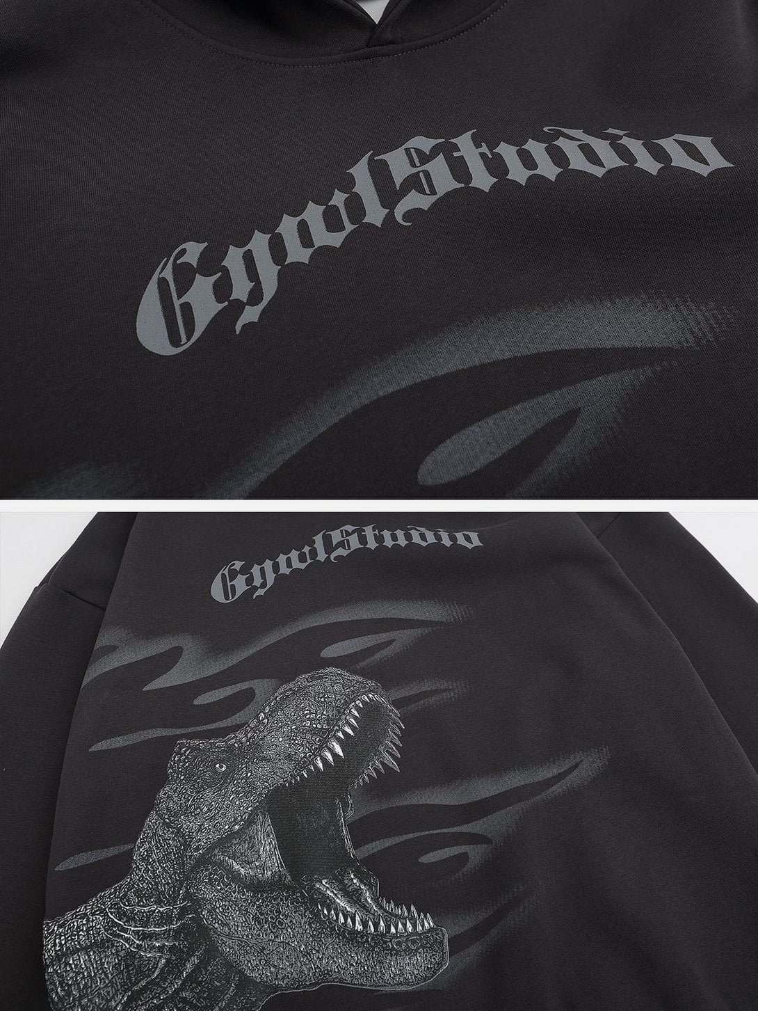 Helmiss - Dinosaur Print Hoodie- Streetwear Fashion - helmiss.com