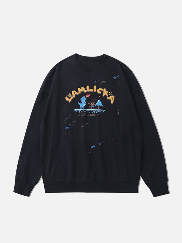 Helmiss - Dinosaurs Graphic Sweatshirt- Streetwear Fashion - helmiss.com