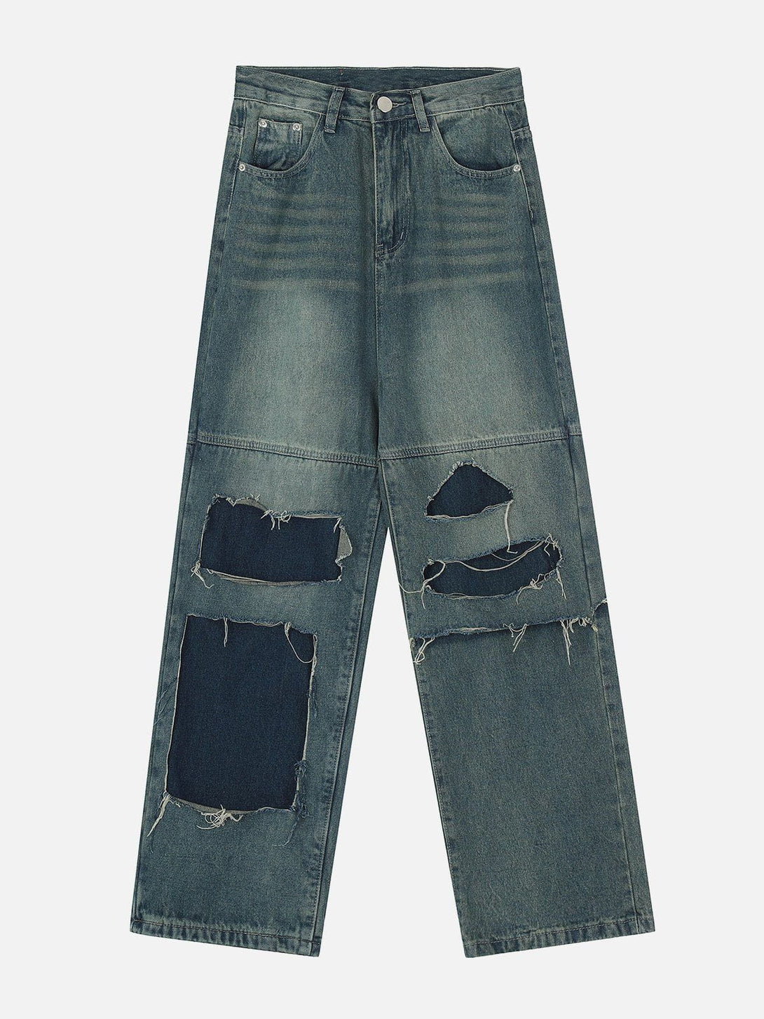 Helmiss - Distressed Fringe Jeans- Streetwear Fashion - helmiss.com