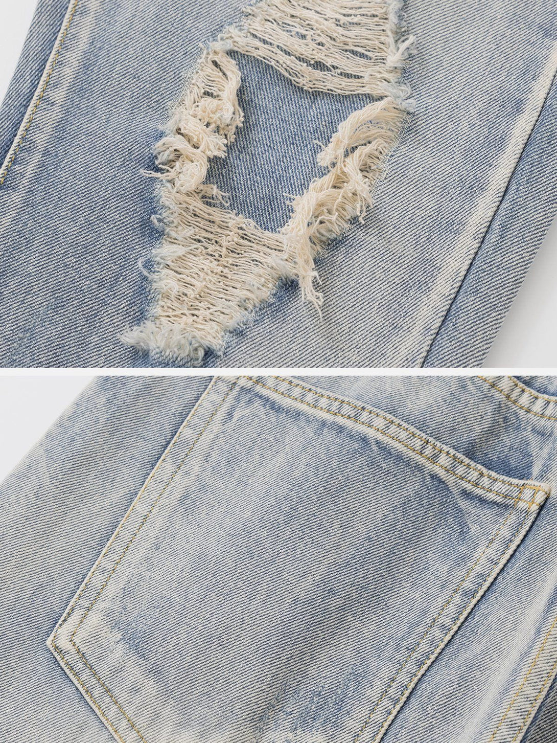 Helmiss - Distressed Washed Jeans- Streetwear Fashion - helmiss.com