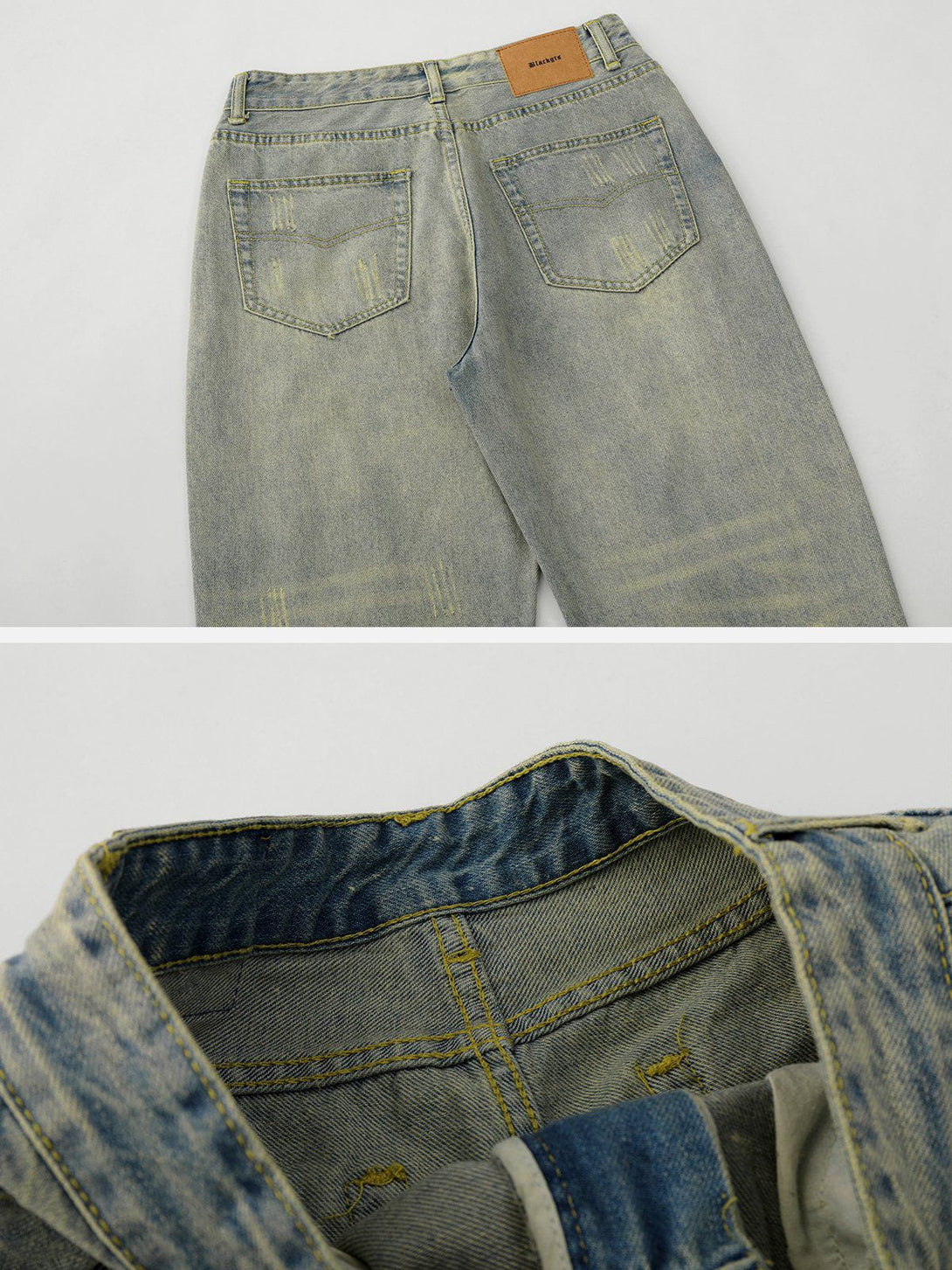 Helmiss - Distressed Washed Jeans- Streetwear Fashion - helmiss.com