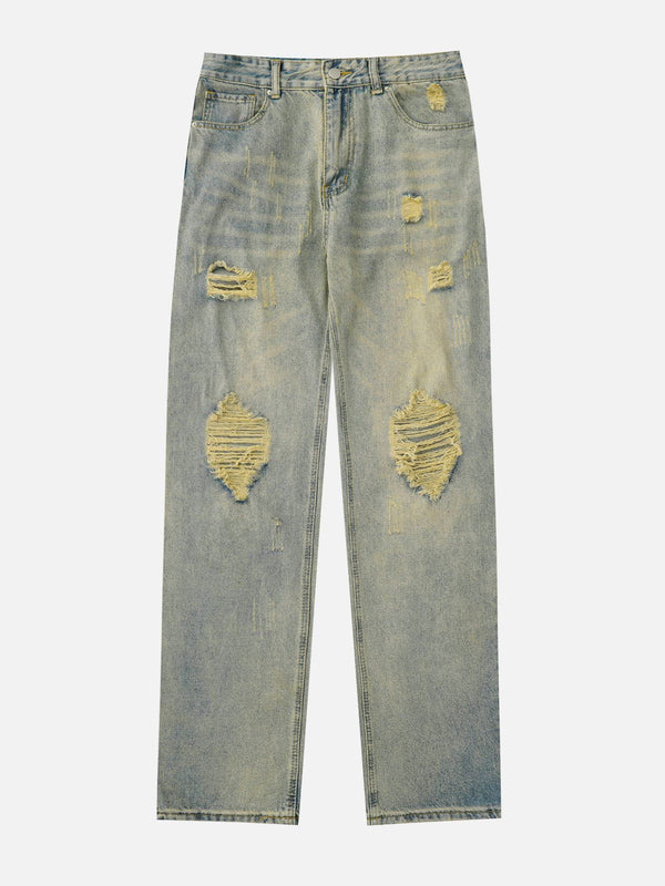 Helmiss - Distressed Washed Jeans- Streetwear Fashion - helmiss.com