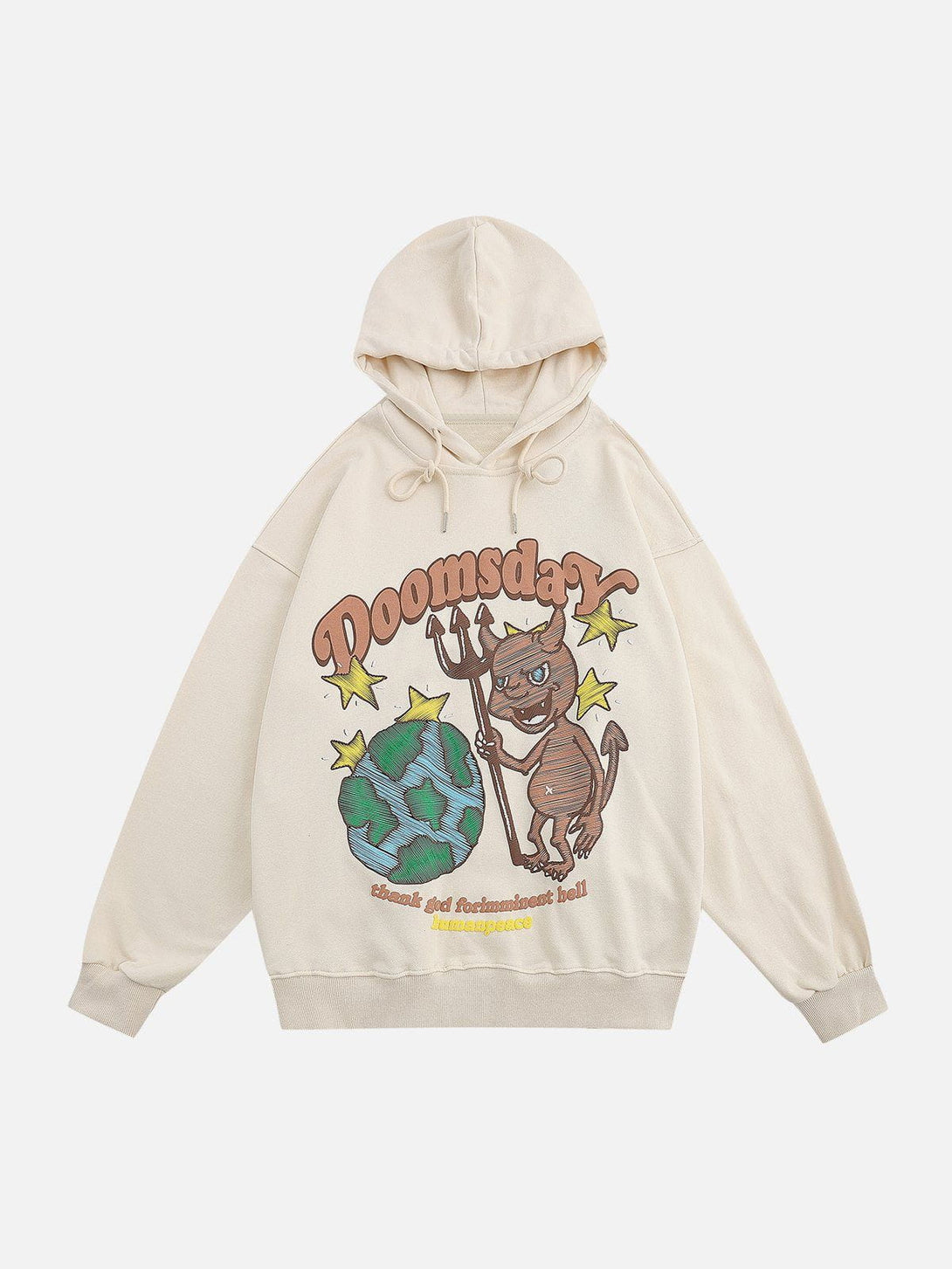 Helmiss - "Doomsdar" Cartoon Print Hoodie- Streetwear Fashion - helmiss.com