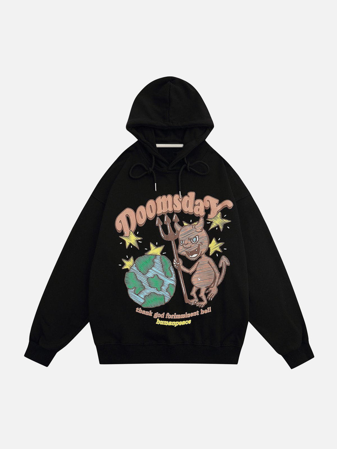 Helmiss - "Doomsdar" Cartoon Print Hoodie- Streetwear Fashion - helmiss.com