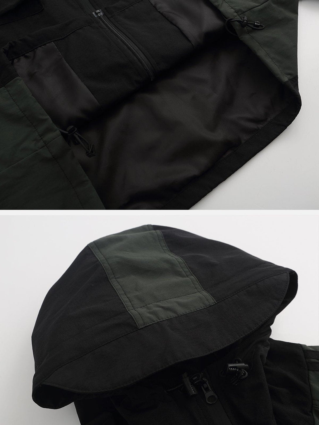 Helmiss - Drawstring Windbreaker Anorak- Streetwear Fashion - helmiss.com