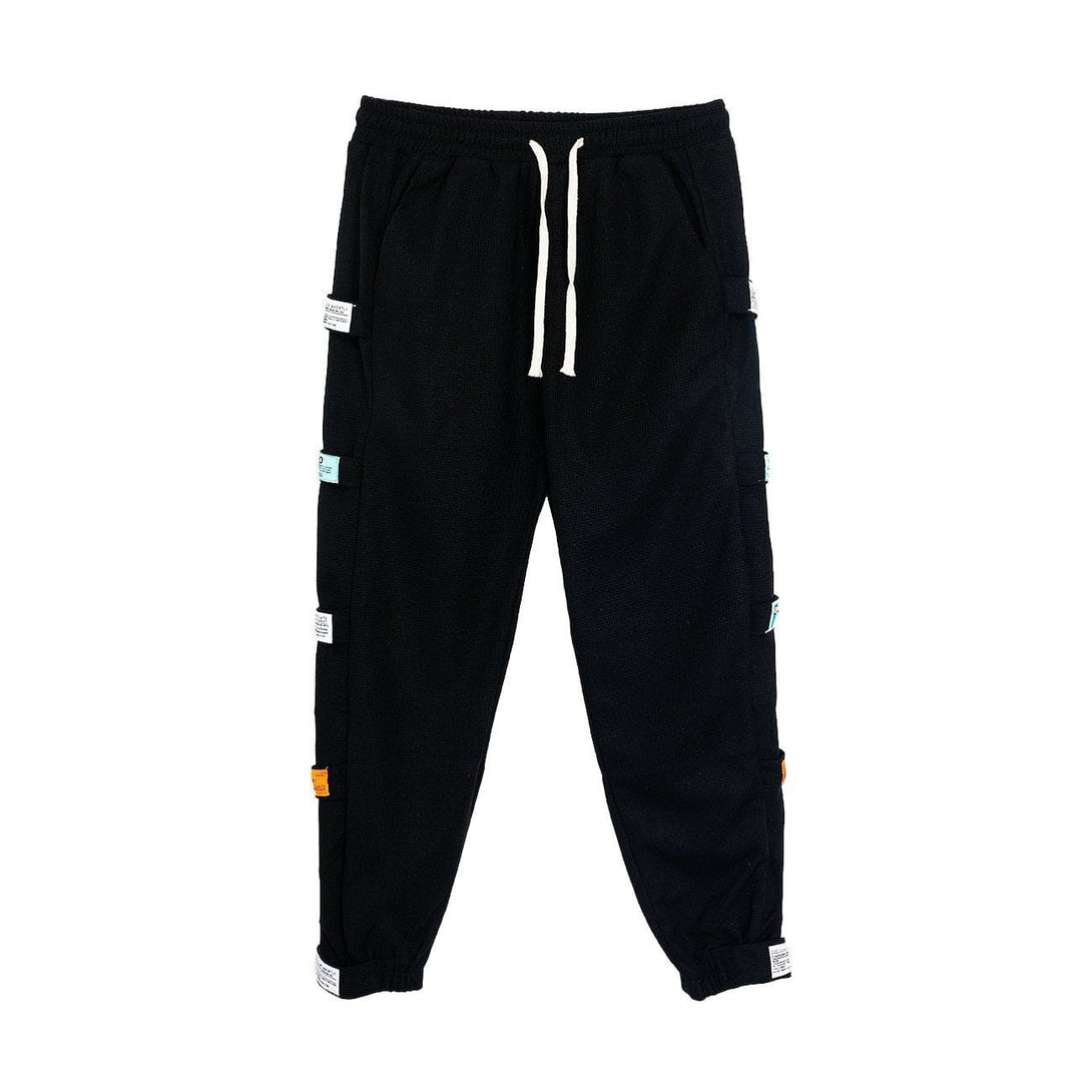 Helmiss - Elastic Waist Velcro Foot Mouth Pants- Streetwear Fashion - helmiss.com