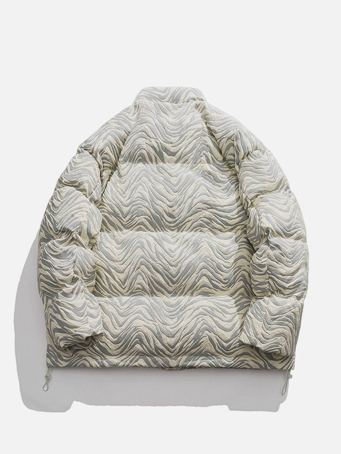 Helmiss - Embossed Zebra Pattern Winter Coat- Streetwear Fashion - helmiss.com