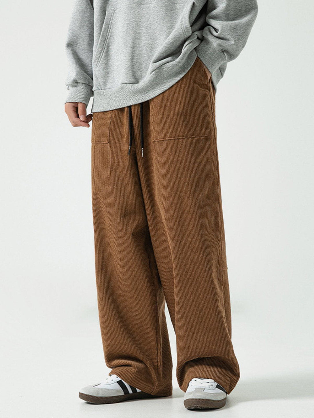 Helmiss - Embroidered Corduroy Pants- Streetwear Fashion - helmiss.com