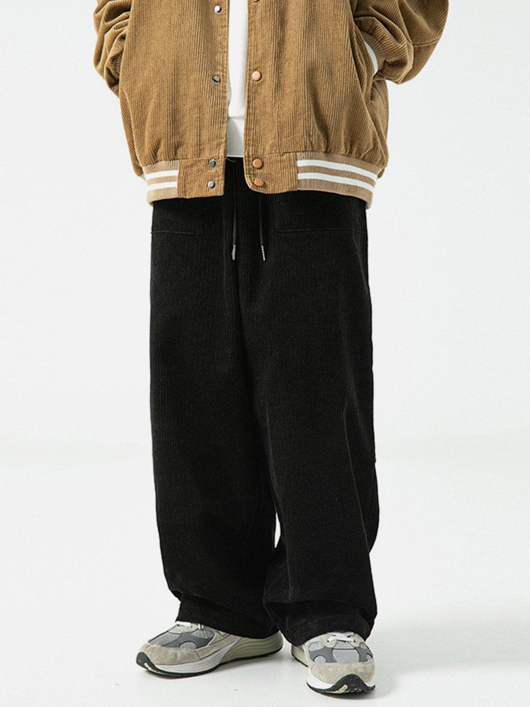 Helmiss - Embroidered Corduroy Pants- Streetwear Fashion - helmiss.com