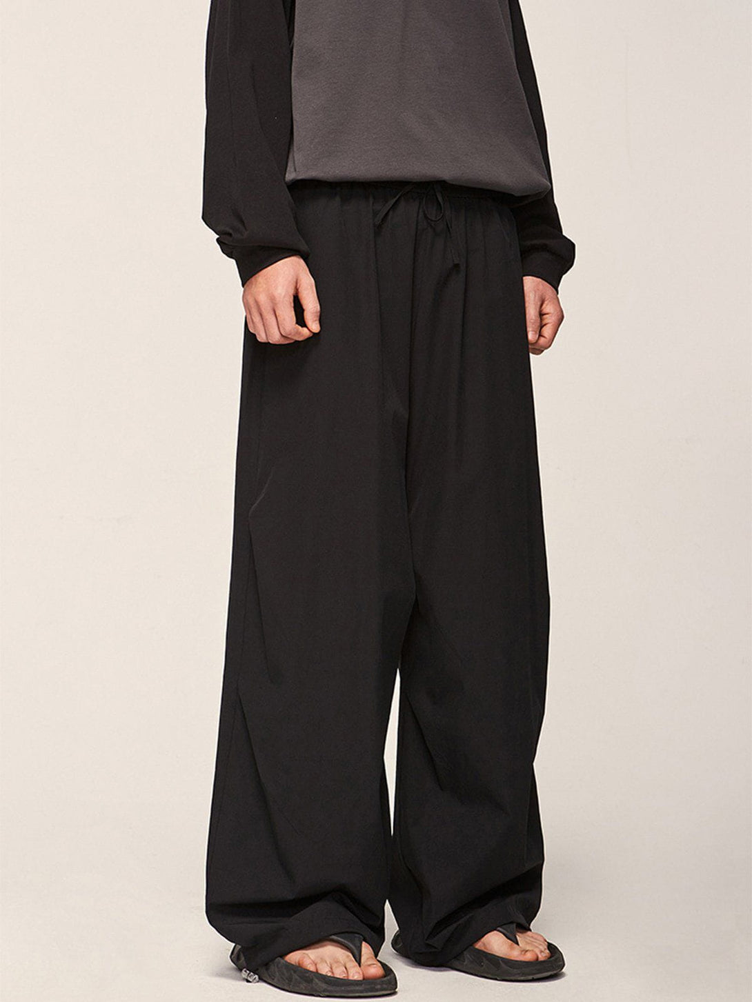 Helmiss - Embroidered Drawstring Solid Pants- Streetwear Fashion - helmiss.com