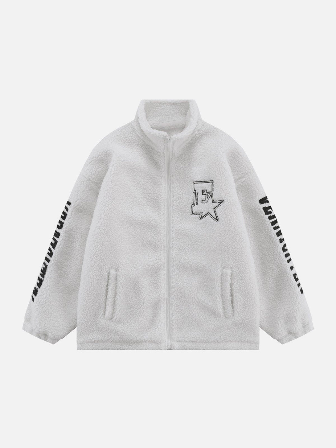 Helmiss - Embroidered Letters Winter Coat- Streetwear Fashion - helmiss.com