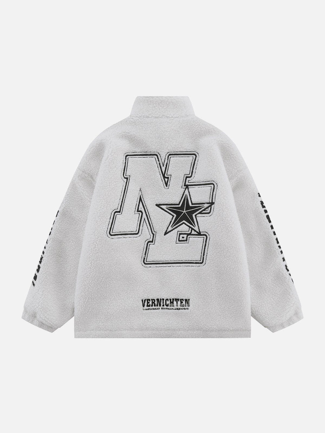 Helmiss - Embroidered Letters Winter Coat- Streetwear Fashion - helmiss.com