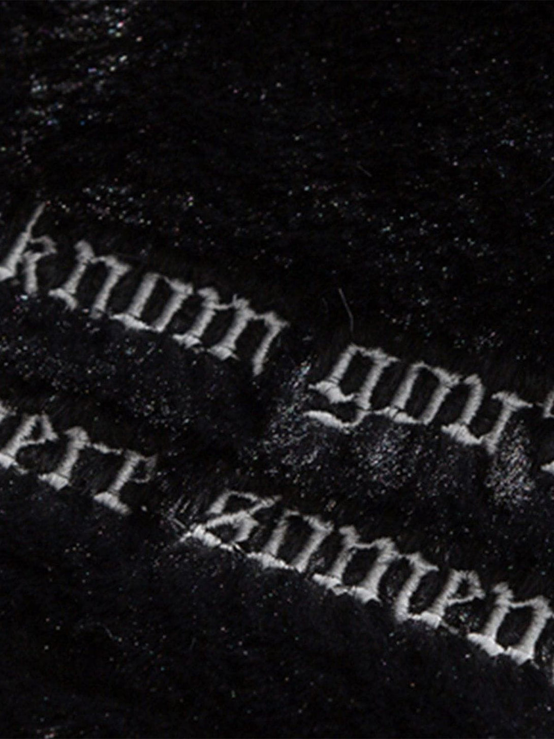 Helmiss - Embroidered Letters Winter Coat- Streetwear Fashion - helmiss.com