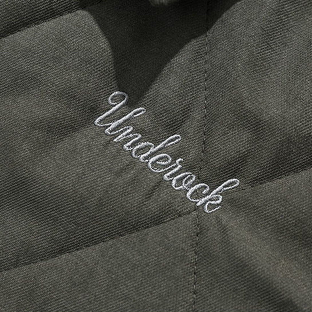 Helmiss - Embroidered Letters Winter Coat- Streetwear Fashion - helmiss.com