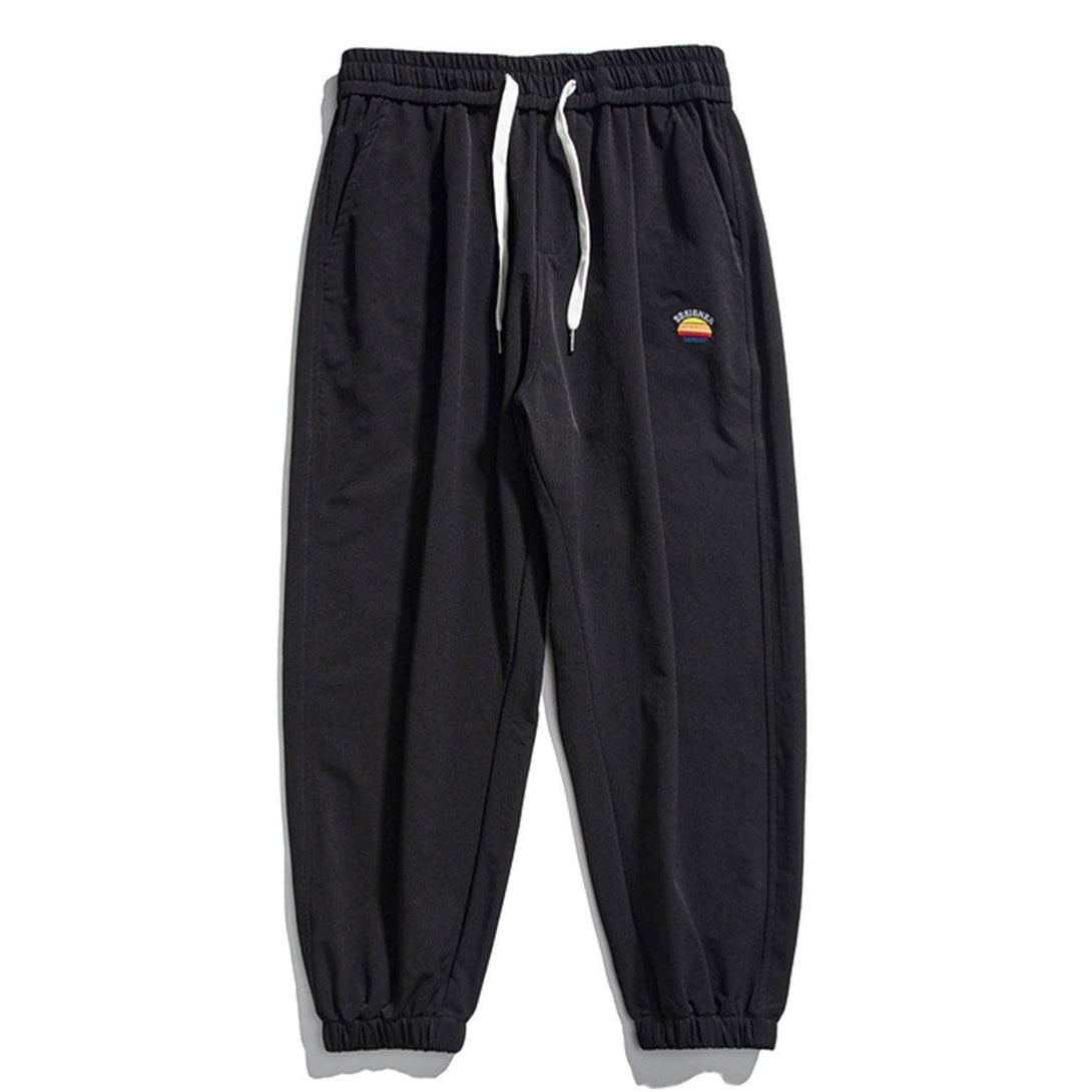 Helmiss - Embroidered Logo Sweatpants- Streetwear Fashion - helmiss.com