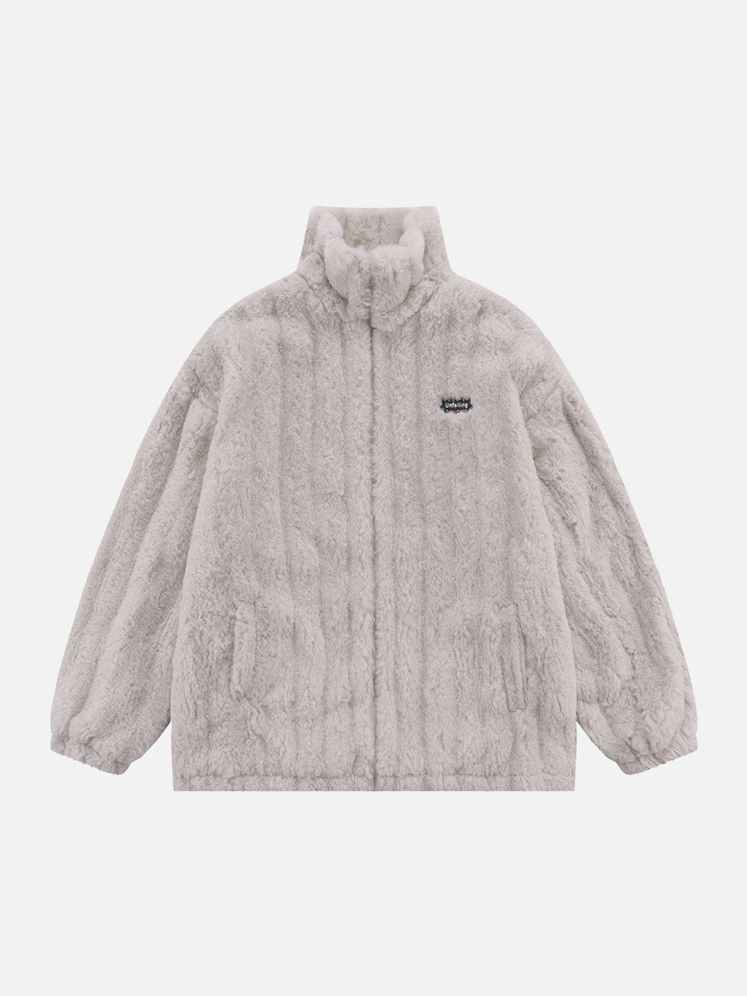 Helmiss - Embroidered Plush Winter Coat- Streetwear Fashion - helmiss.com