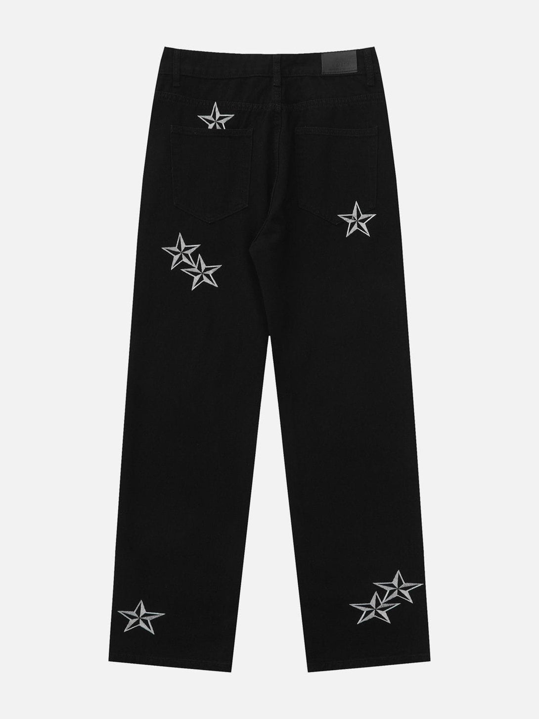 Helmiss - Embroidered Star Jeans- Streetwear Fashion - helmiss.com