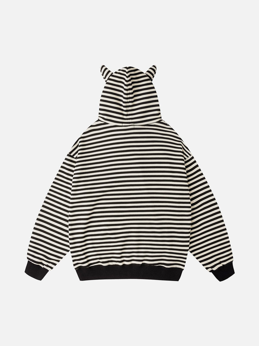 Helmiss - Embroidered Striped Zipper Hoodie- Streetwear Fashion - helmiss.com