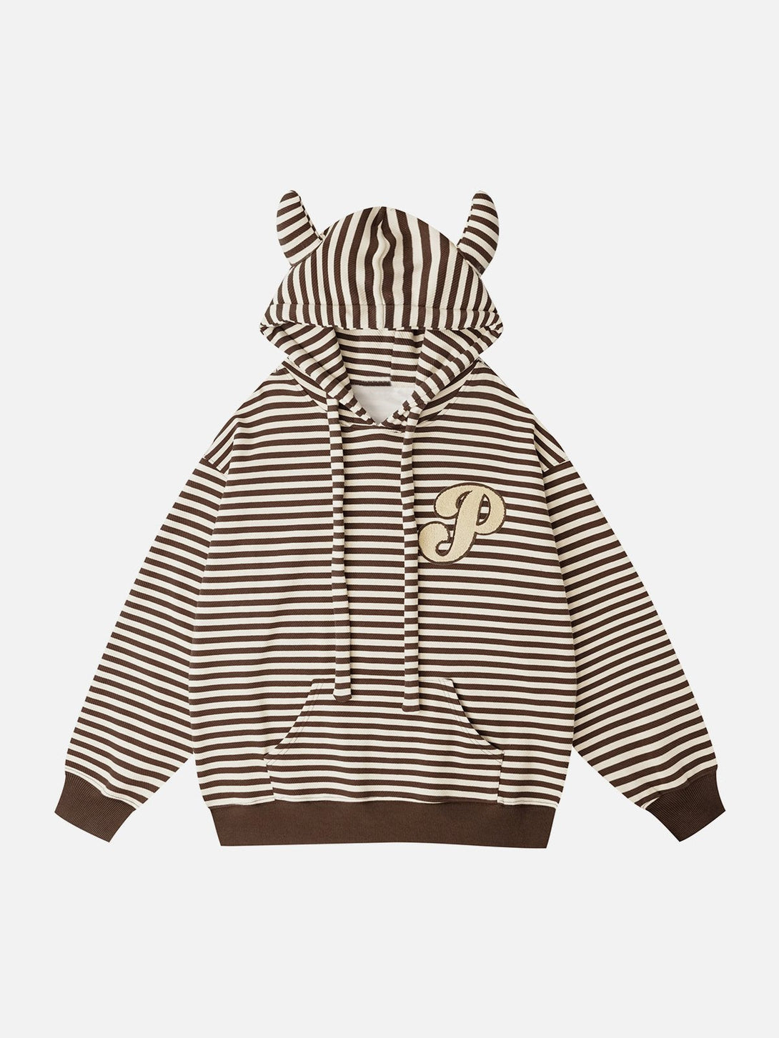 Helmiss - Embroidered Striped Zipper Hoodie- Streetwear Fashion - helmiss.com