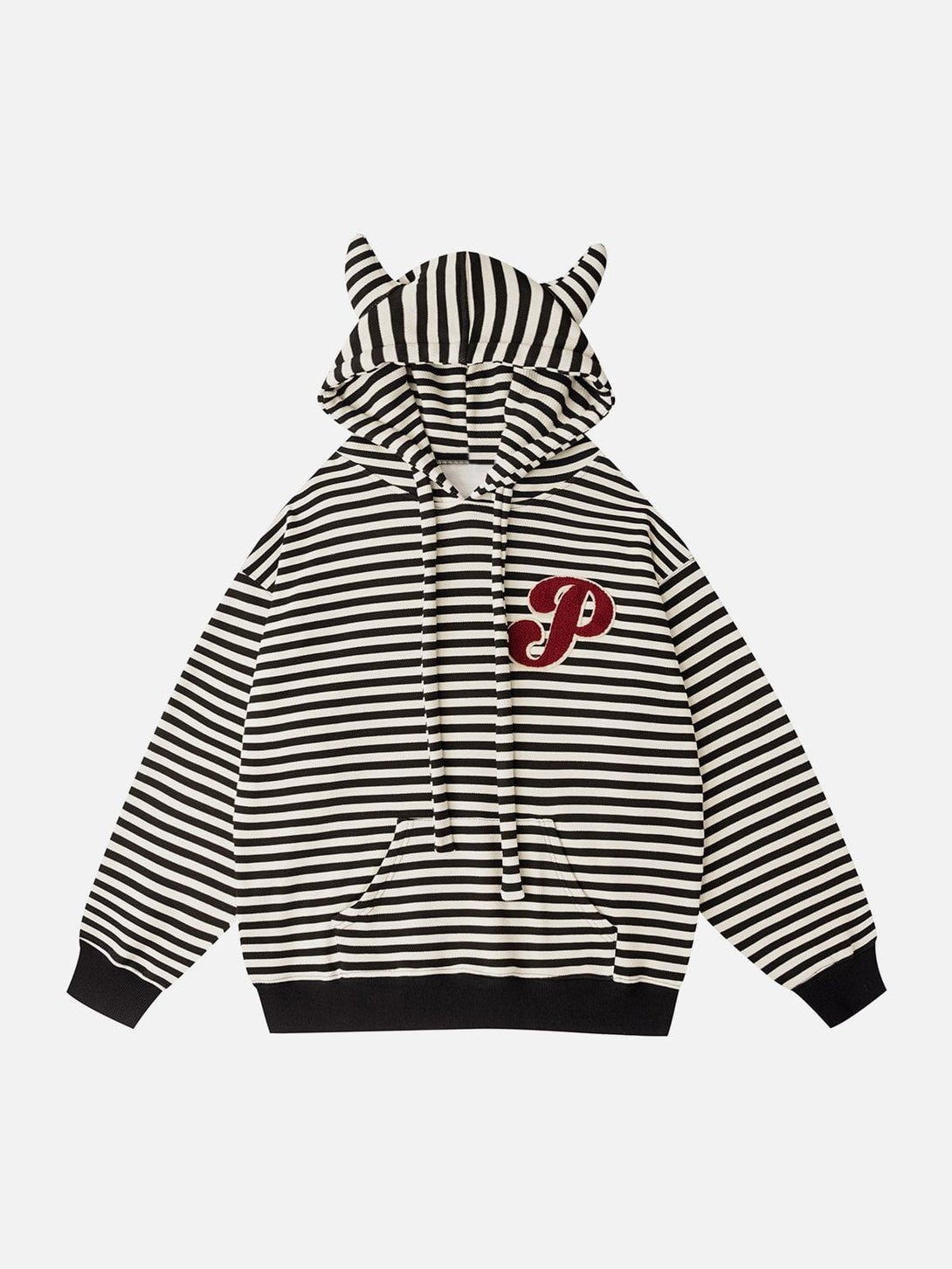 Helmiss - Embroidered Striped Zipper Hoodie- Streetwear Fashion - helmiss.com