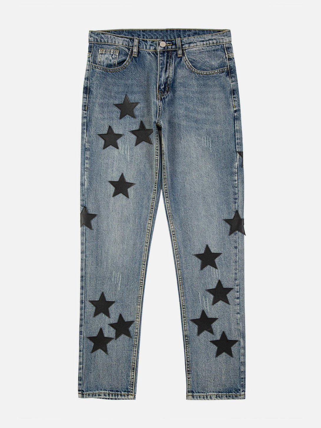 Helmiss - Embroidery Multi Star Jeans- Streetwear Fashion - helmiss.com