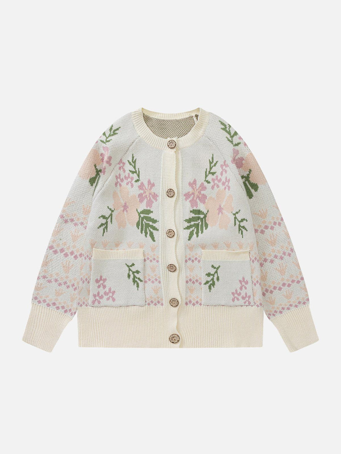 Helmiss - Embroidery Patchwork Cardigan- Streetwear Fashion - helmiss.com