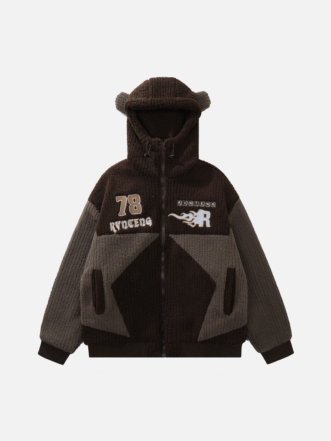 Helmiss - Embroidery Patchwork Winter Coat- Streetwear Fashion - helmiss.com