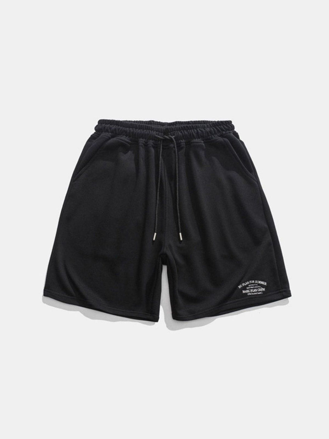 Helmiss - Embroidery Solid Color Shorts- Streetwear Fashion - helmiss.com