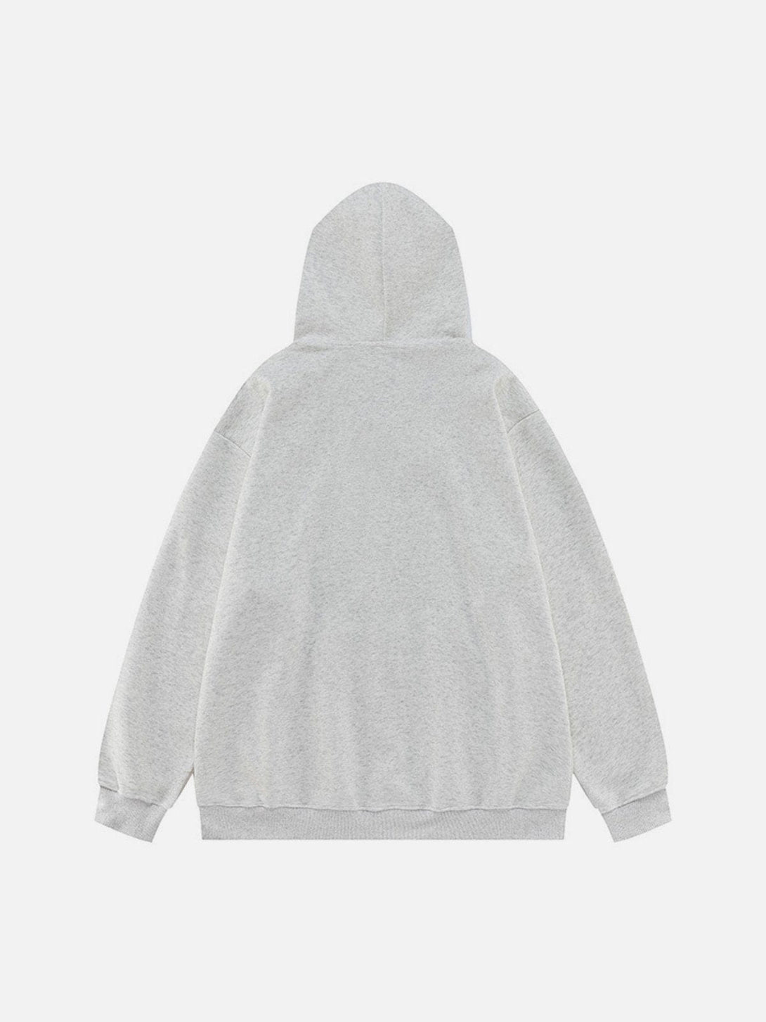 Helmiss - Embroidery Star Zip Up Hoodie- Streetwear Fashion - helmiss.com