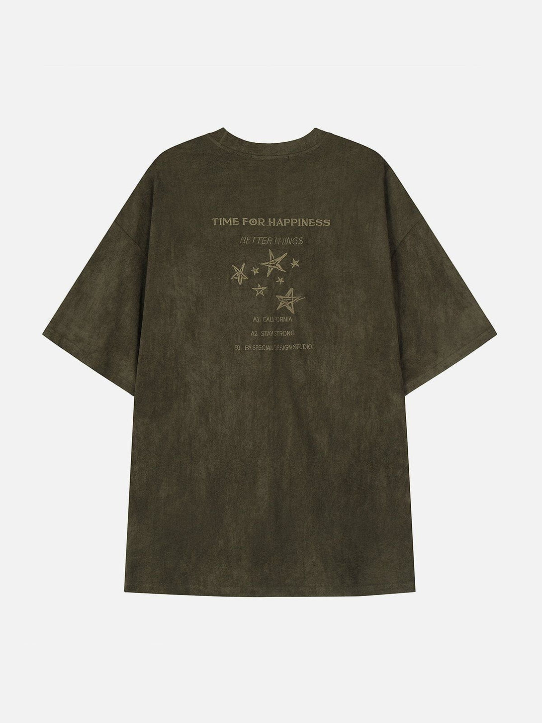 Helmiss - Embroidery Thorns Star Print Tee- Streetwear Fashion - helmiss.com