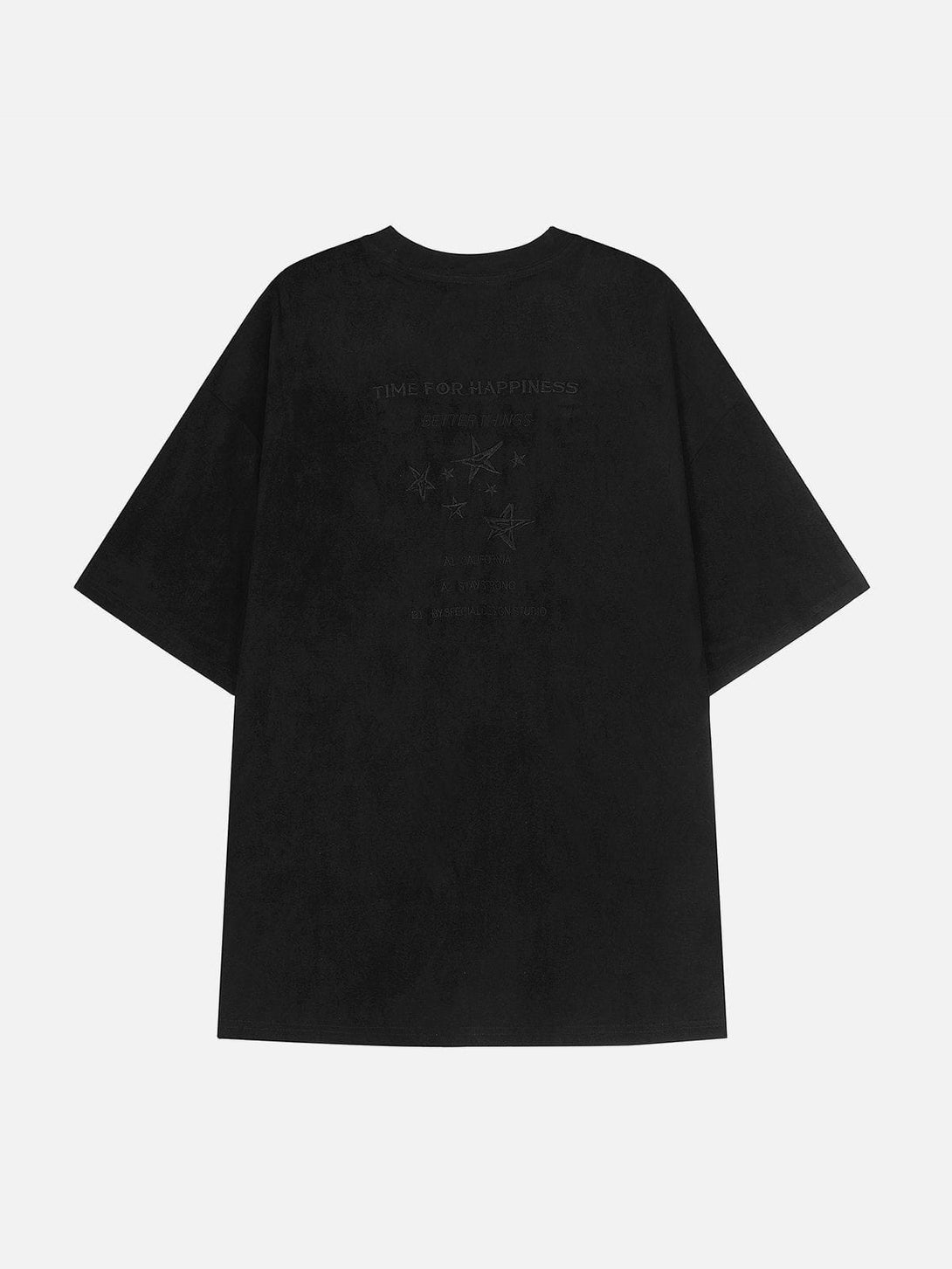 Helmiss - Embroidery Thorns Star Print Tee- Streetwear Fashion - helmiss.com