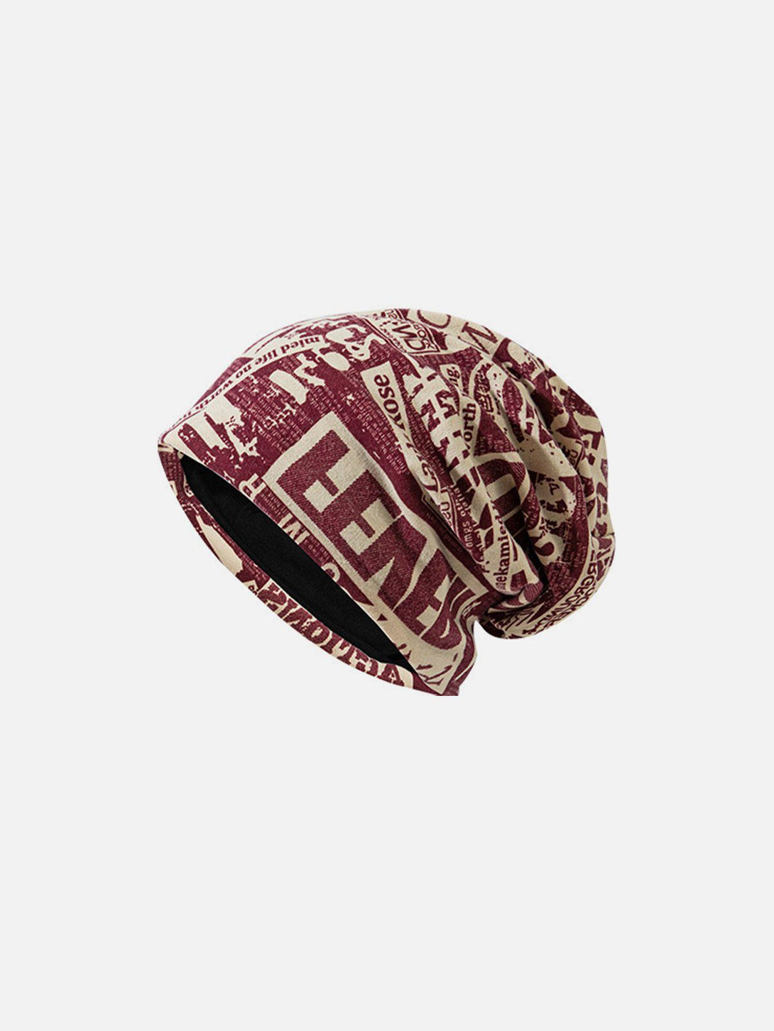 Helmiss - English Newspaper Print Heap Cap- Streetwear Fashion - helmiss.com