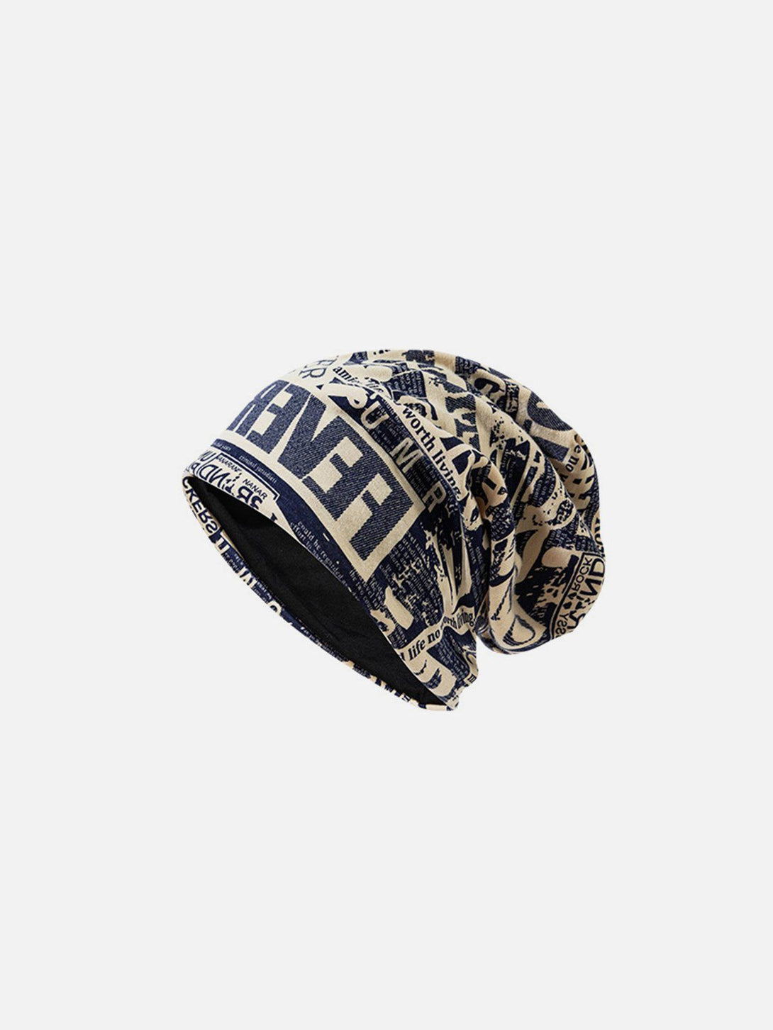 Helmiss - English Newspaper Print Heap Cap- Streetwear Fashion - helmiss.com