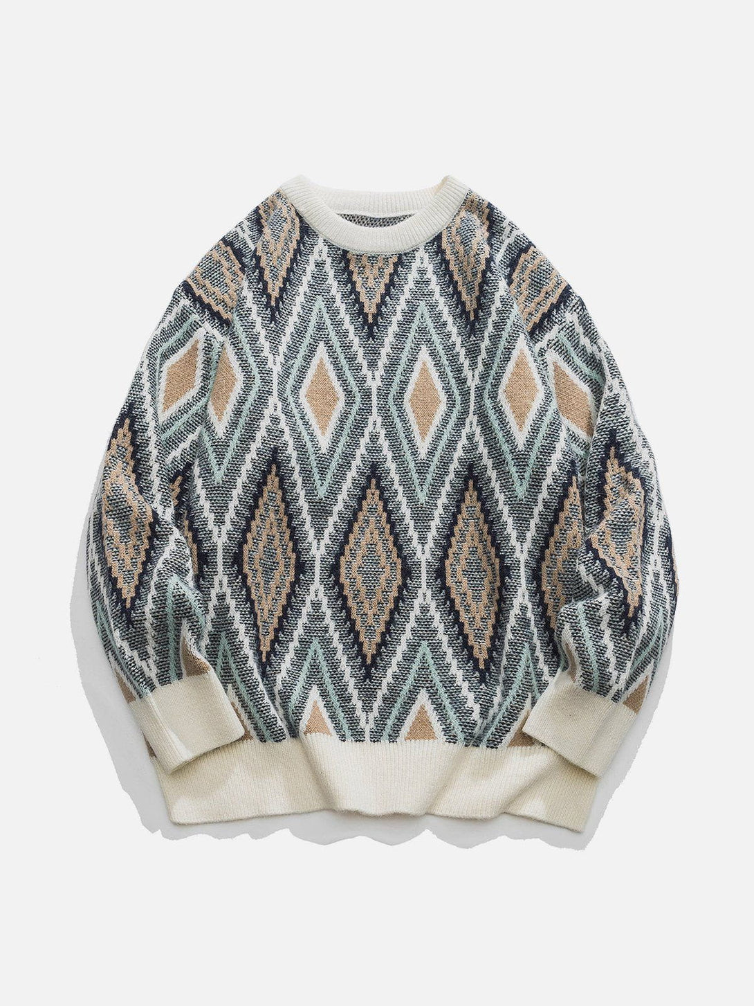 Helmiss - Ethnic Style Rhombus Sweater- Streetwear Fashion - helmiss.com