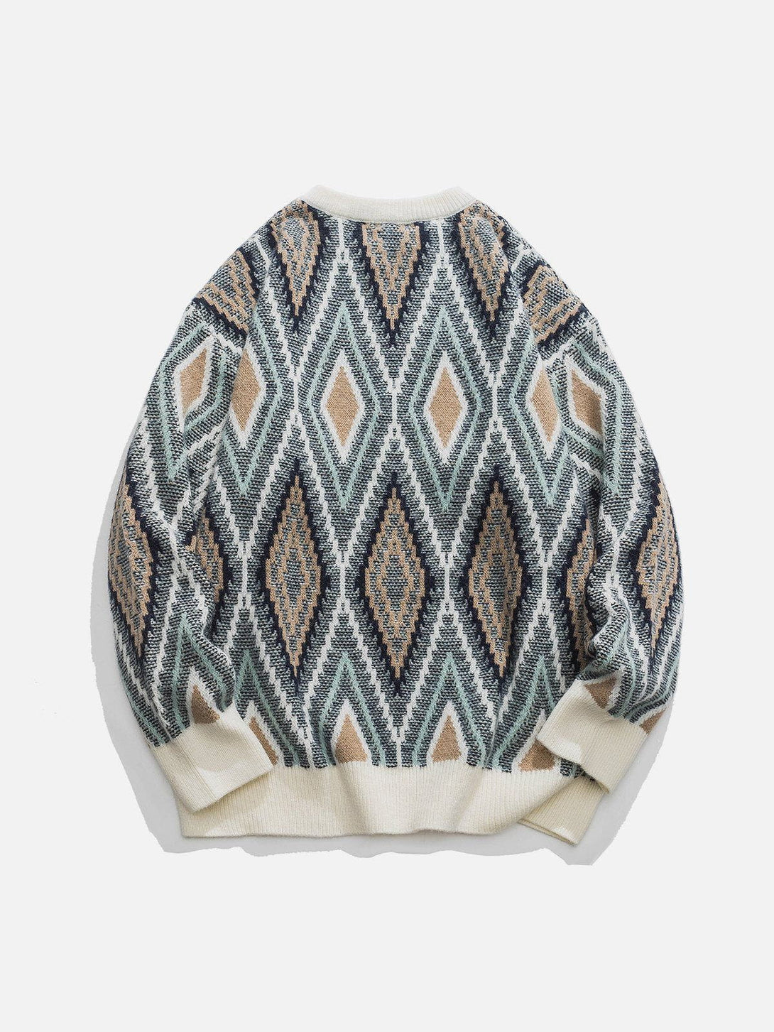 Helmiss - Ethnic Style Rhombus Sweater- Streetwear Fashion - helmiss.com