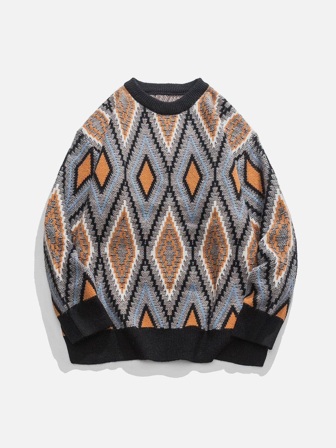 Helmiss - Ethnic Style Rhombus Sweater- Streetwear Fashion - helmiss.com