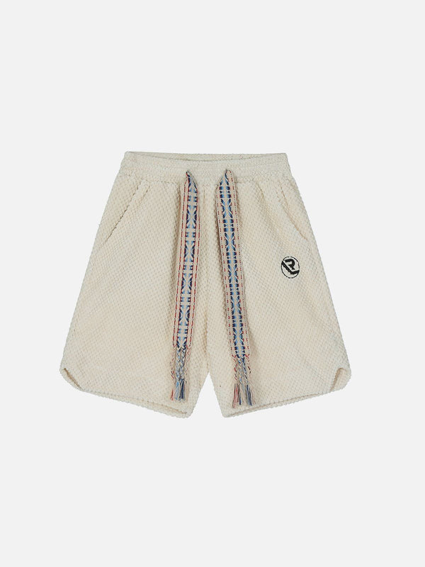 Helmiss - Ethnic Woven Drawstring Shorts- Streetwear Fashion - helmiss.com